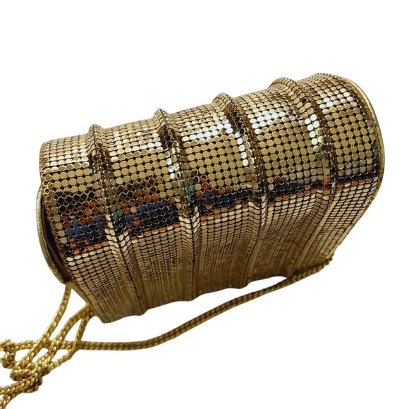 Vintage Whiting & Davis Mesh Evening Shoulder Bag Gold - Picture 5 of 14